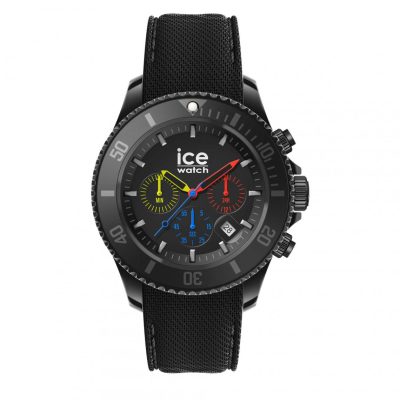 Montre Homme  Ice Watch Montres ICE chrono 019842 - Bracelet Silicone Noir