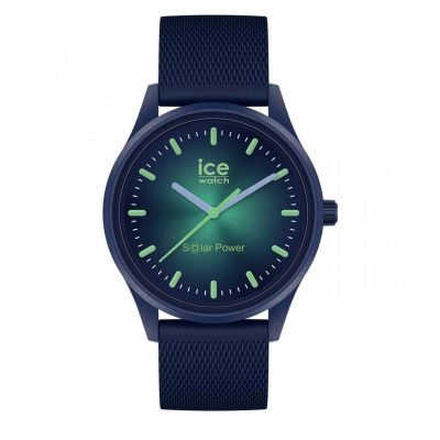 Montre Homme  Ice Watch Montres ICE solar power - Borealis - Medium - 3H 019032 - Bracelet Silicone Bleu