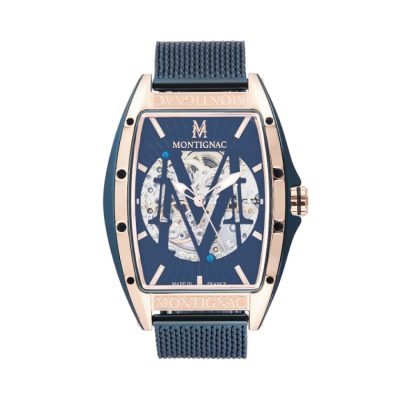 Montre Homme Montignac - MOW706 Bracelet Acier Bleu