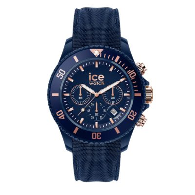 Montre Mixte ICE chrono 020621 - Bracelet Silicone Bleu