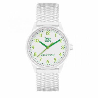 Montre mixte Ice Watch Montres ICE solar power - Nature - Numbers - Small - 3H 018739 - Bracelet Silicone Blanc