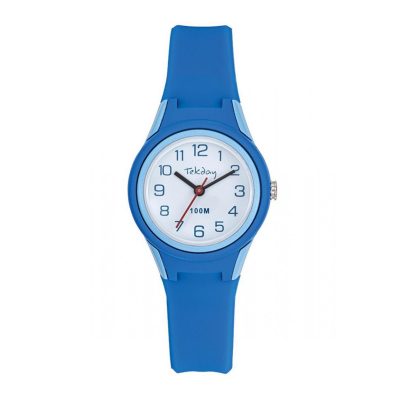 Montre Mixte Tekday 654704 - Bracelet Silicone Bleu