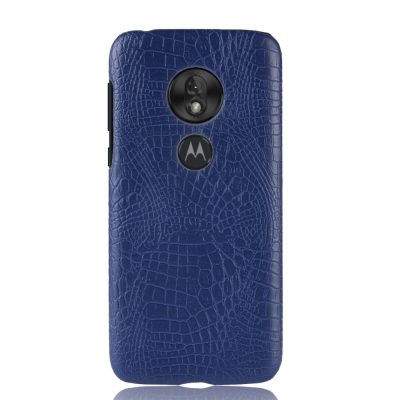 Mobigear Croco - Coque Motorola Moto G7 Play Coque Arrière Rigide - Bleu