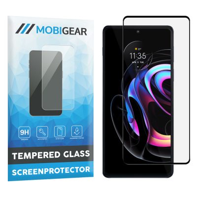 Mobigear Premium - Motorola Edge 20 Pro Verre trempé Protection d'écran - Compatible Coque - Noir