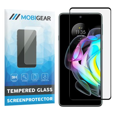 Mobigear Premium - Motorola Edge 20 Verre trempé Protection d'écran - Compatible Coque - Noir