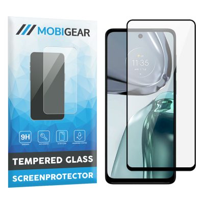 Mobigear Premium - Motorola Moto G62 Verre trempé Protection d'écran - Compatible Coque - Noir