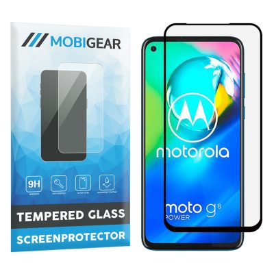 Mobigear Premium - Motorola Moto G8 Power Verre trempé Protection d'écran - Compatible Coque - Noir
