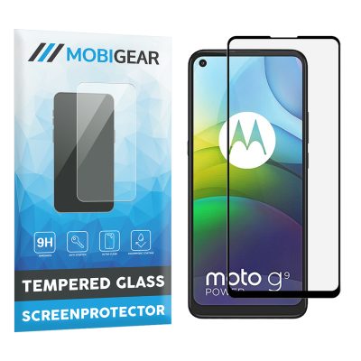 Mobigear Premium - Motorola Moto G9 Power Verre trempé Protection d'écran - Compatible Coque - Noir