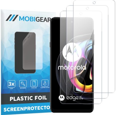 Mobigear - Motorola Edge 20 Lite Protection d'écran Film - Compatible Coque (Lot de 3)