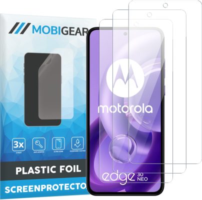 Mobigear - Motorola Edge 30 Neo Protection d'écran Film - Compatible Coque (Lot de 3)