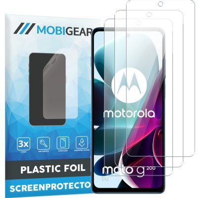 Mobigear - Motorola Moto G200 5G Protection d'écran Film - Compatible Coque (Lot de 3)