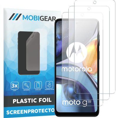 Mobigear - Motorola Moto G22 Protection d'écran Film - Compatible Coque (Lot de 3)