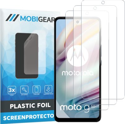 Mobigear - Motorola Moto G60 Protection d'écran Film - Compatible Coque (Lot de 3)
