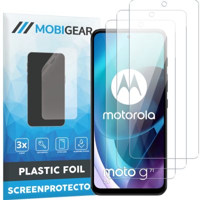 Mobigear - Motorola Moto G71 5G Protection d'écran Film - Compatible Coque (Lot de 3)