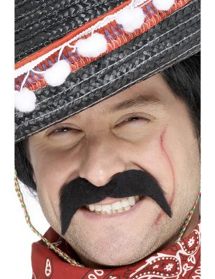 Moustache noire bandit mexicain adulte