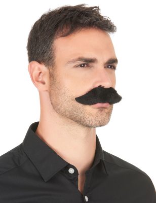 Moustache adhésive noire adulte