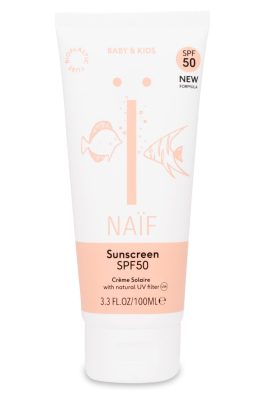 Crème solaire minérale visage et corps SPF50                                - Naïf