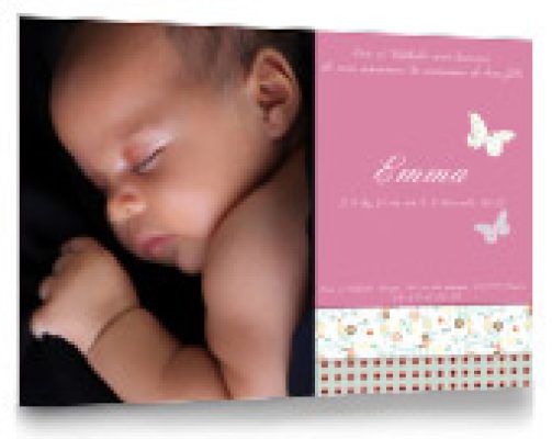 Faire-part de naissance en puzzle - 8 exemplaires - modèle 14