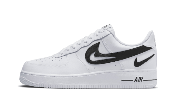 Nike Air Force 1 Low 07 Fm Cut Out Swoosh White Black