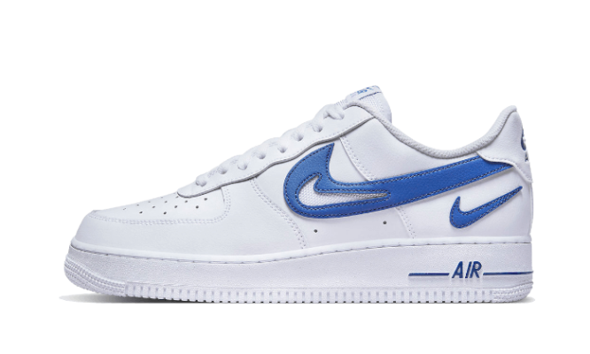 Nike Air Force 1 Low 07 Fm Cut Out Swoosh White Game Royal