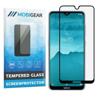 Mobigear Premium - Nokia 7.2 Verre trempé Protection d'écran - Compatible Coque - Noir