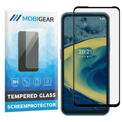 Mobigear Premium - Nokia XR20 Verre trempé Protection d'écran - Compatible Coque - Noir