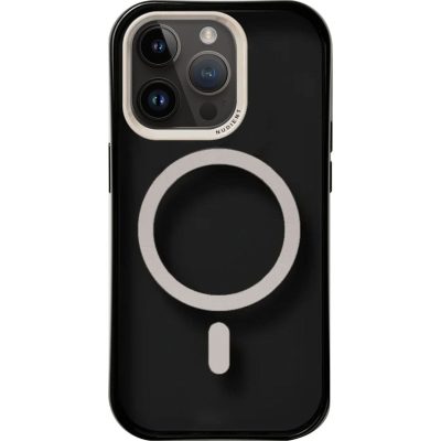 Nudient Form - Coque Apple iPhone 14 Pro Coque Arrière Rigide Antichoc Compatible MagSafe - Ink Black
