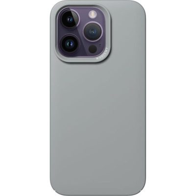 Nudient Thin Precise - Coque Apple iPhone 14 Pro Coque Arrière Rigide Compatible MagSafe - Concrete Grey
