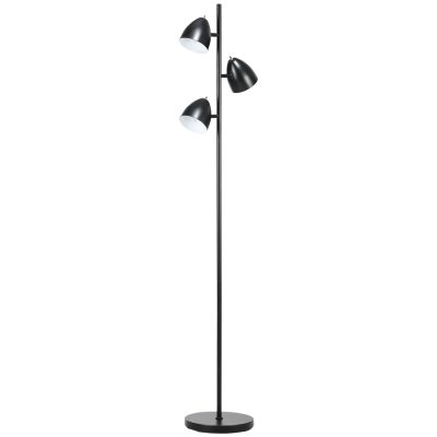 HOMCOM Lampadaire salon lampe sur pied style industriel 3 abat-jours orientables en acier 38 x 28 x 169 cm noir   Aosom France