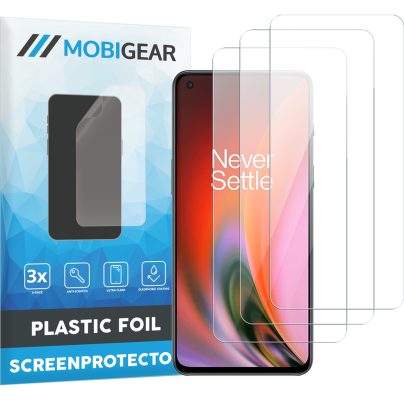 Mobigear - OnePlus Nord 2 Protection d'écran Film - Compatible Coque (Lot de 3)