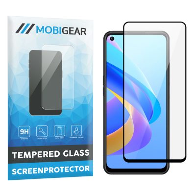 Mobigear Premium - OPPO A76 Verre trempé Protection d'écran - Compatible Coque - Noir