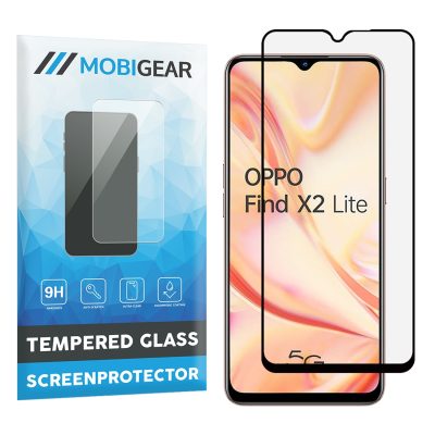 Mobigear Premium - OPPO Find X2 Lite Verre trempé Protection d'écran - Compatible Coque - Noir