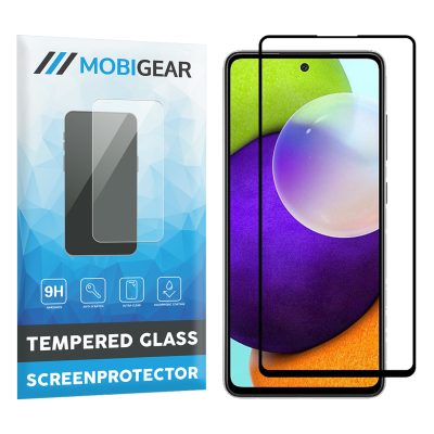 Mobigear Premium - Samsung Galaxy A52s 5G Verre trempé Protection d'écran - Compatible Coque - Noir
