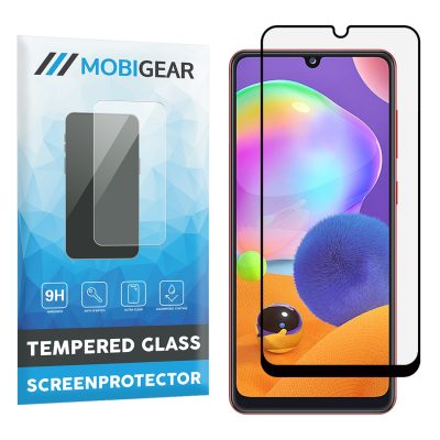 Mobigear Premium - Samsung Galaxy A31 Verre trempé Protection d'écran - Compatible Coque - Noir