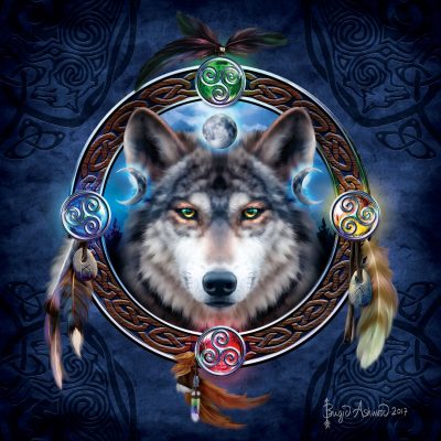 Puzzle Brigid Ashwood - Celtic Wolf Guide SunsOut