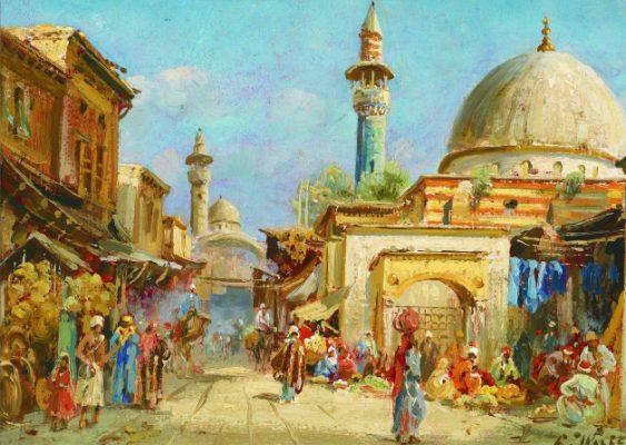 Puzzle Carl Wuttke : Orientalist Street View Gold Puzzle
