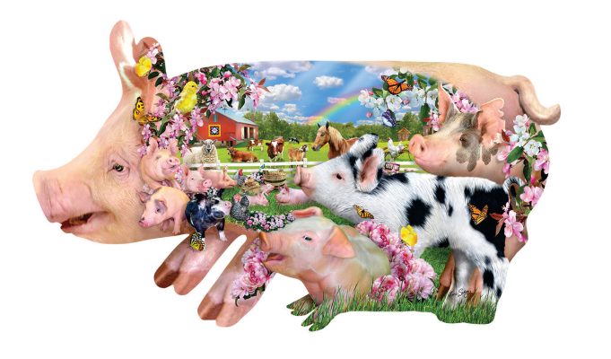 Puzzle Pièces XXL - Lori Schory - Pig Farm SunsOut