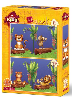 2 Puzzles - The Friends in The Forest Art Puzzle
