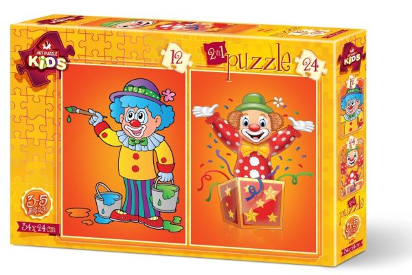 2 Puzzles - Clowns Art Puzzle