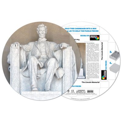Puzzle Rond déjà assemblé - The Lincoln Memorial Pigment & Hue