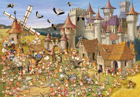Puzzle François Ruyer: Le Château des Lapins Grafika Kids