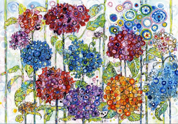 Puzzle Sally Rich - Summer Hydrangeas Grafika Kids