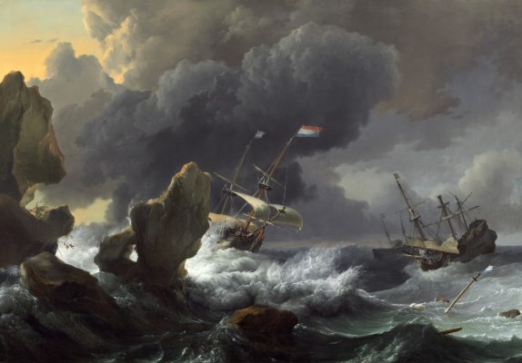 Puzzle Ludolf Backhuysen : Ships in Distress off a Rocky Coast