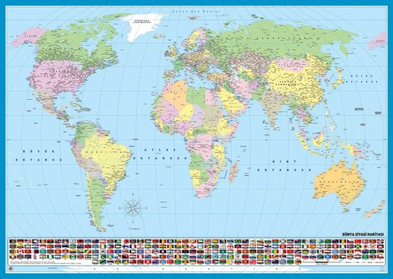 Puzzle Carte du Monde (en Turc) KS Games