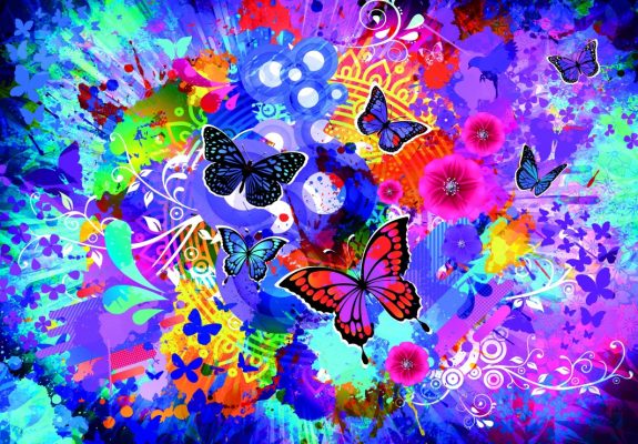 Puzzle Fleurs et Papillons Colorés Grafika Kids