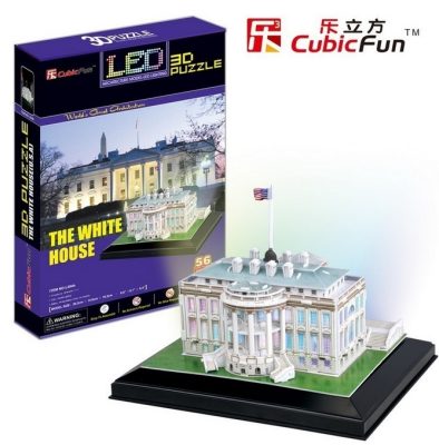 Puzzle 3D avec LED - Washington : La Maison Blanche Cubic Fun