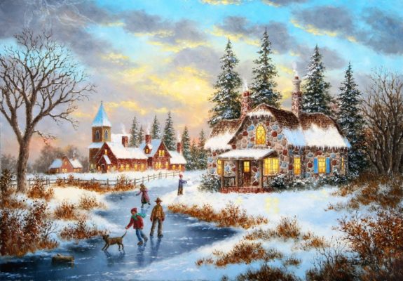 Puzzle Dennis Lewan - A Mid-Winter's Eve Grafika Kids