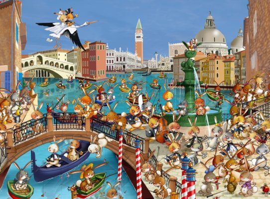 Puzzle François Ruyer : Les Lapins à Venise Grafika
