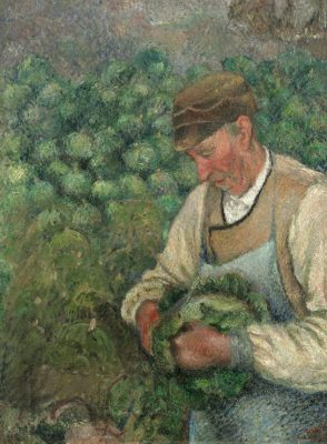 Puzzle Camille Pissarro : Le Jardinier - Vieux Paysan avec Chou