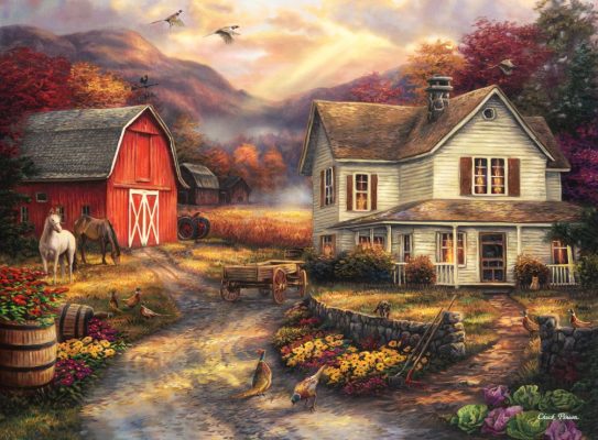 Puzzle Chuck Pinson - Relaxing on the Farm Grafika